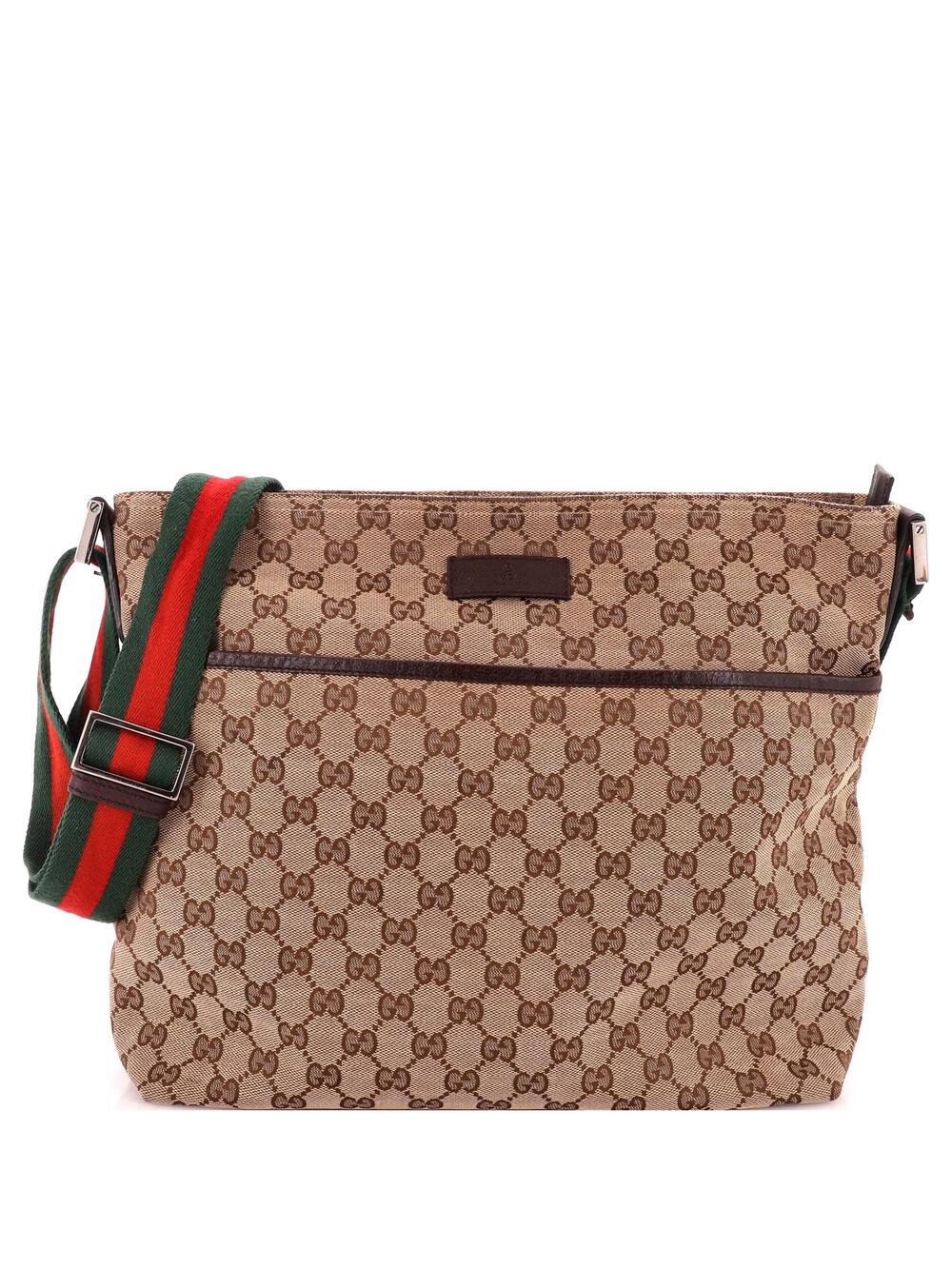 Gucci Front Pocket Web Messenger Gg #370646G91B